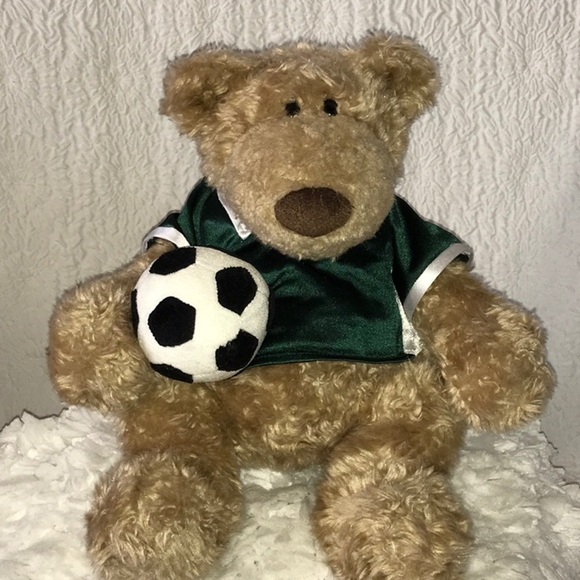 GUND Pottery Barn Kids Sports Clancy Soccer Teddy Bear Plush - Picture 1 of 4